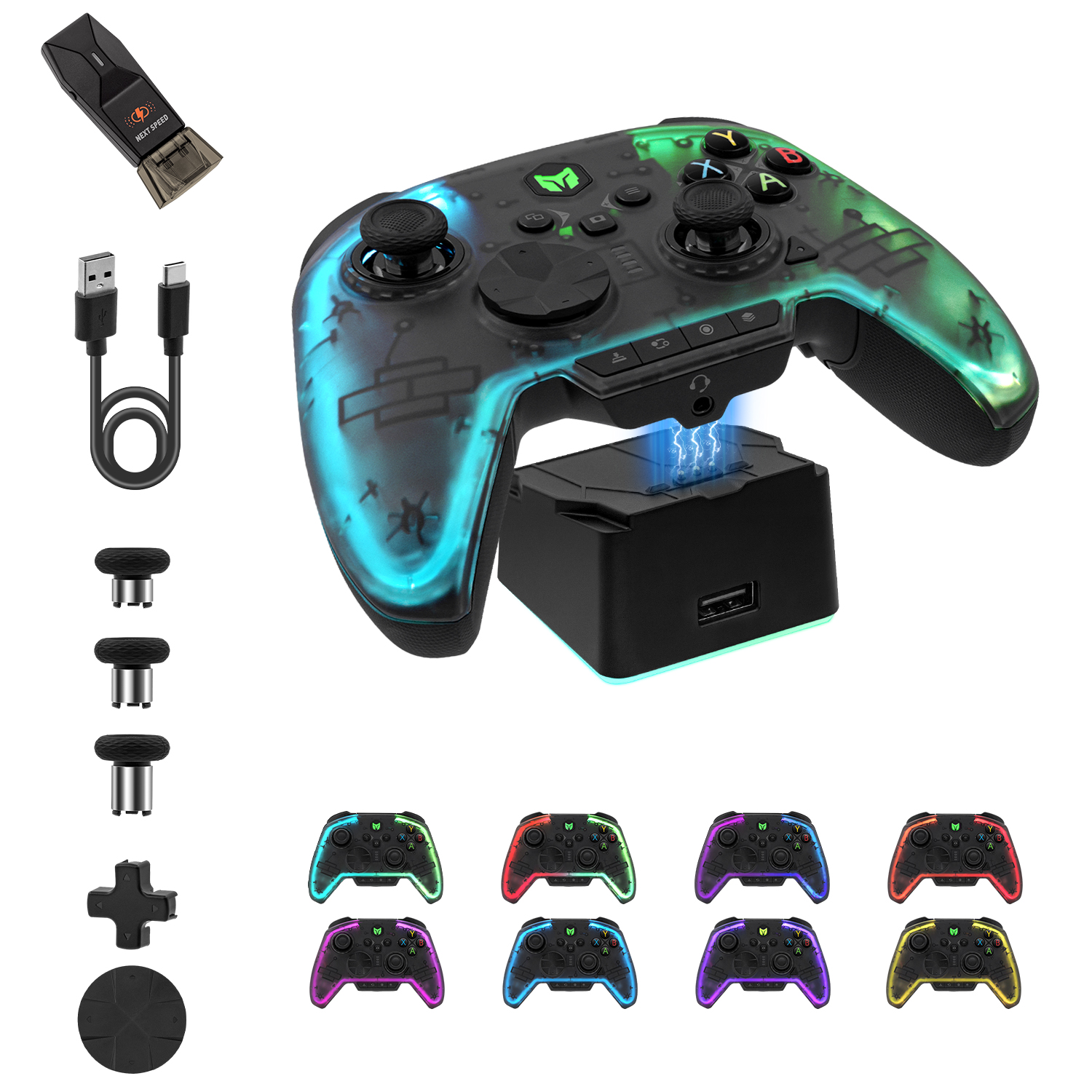 RAINBOW 2 Pro Wireless Game Controller for Nintendo Switch/PS4/Xbox ...