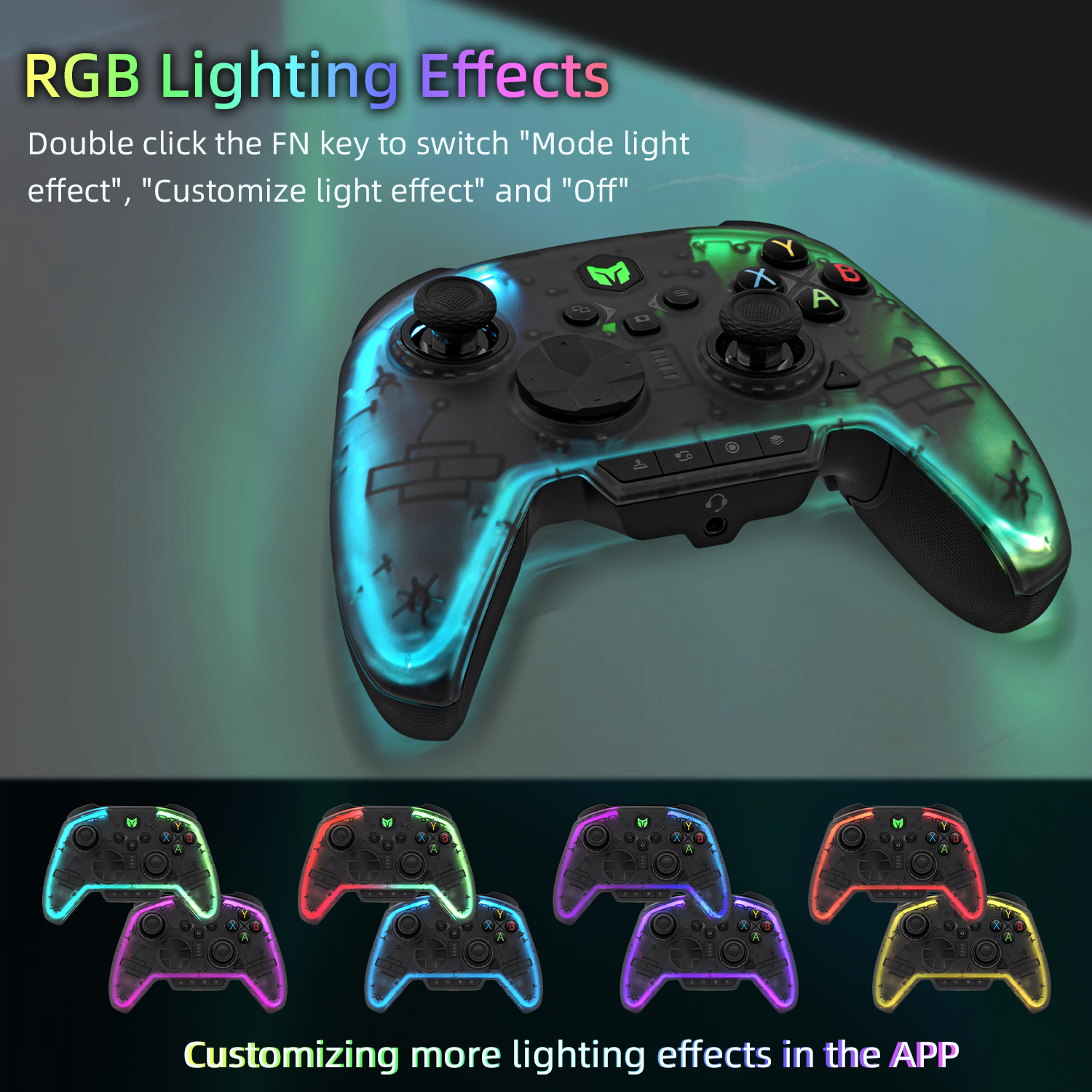 RAINBOW 2 Pro Wireless Game Controller for Nintendo Switch/PS4/Xbox ...