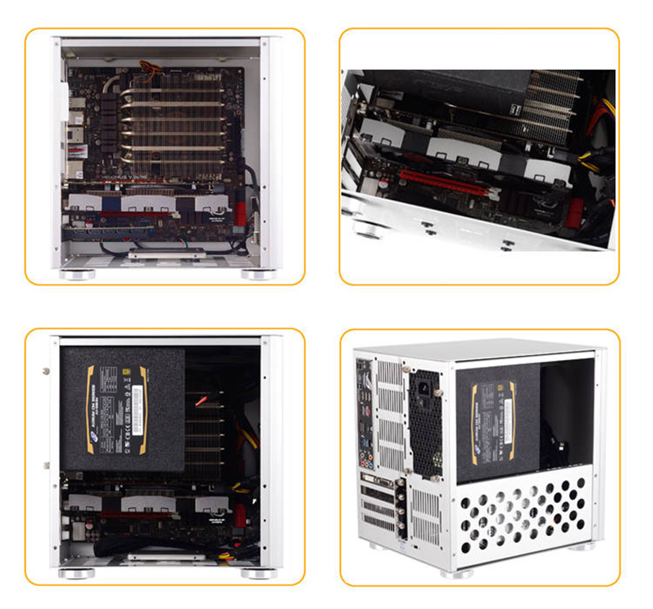 Jonsbo V4 MINI-MATX/ITX กรณี MATX เมนบอร ์ ดแชสซีอลูมิเนียมทั ้ งหมด ...