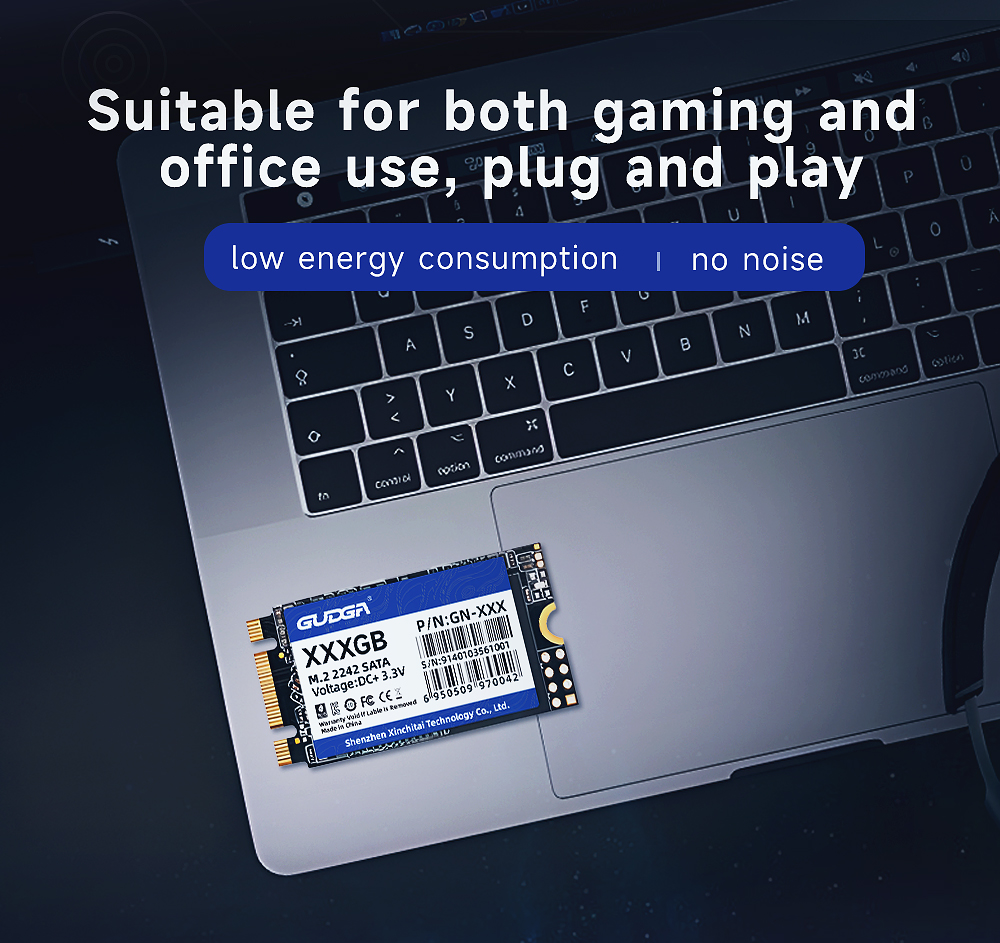 Gudga SSD M2 SATA 22X42 มม.M.2 NGFF SATA SSD 64GB 128GB 256GB 512GB ...