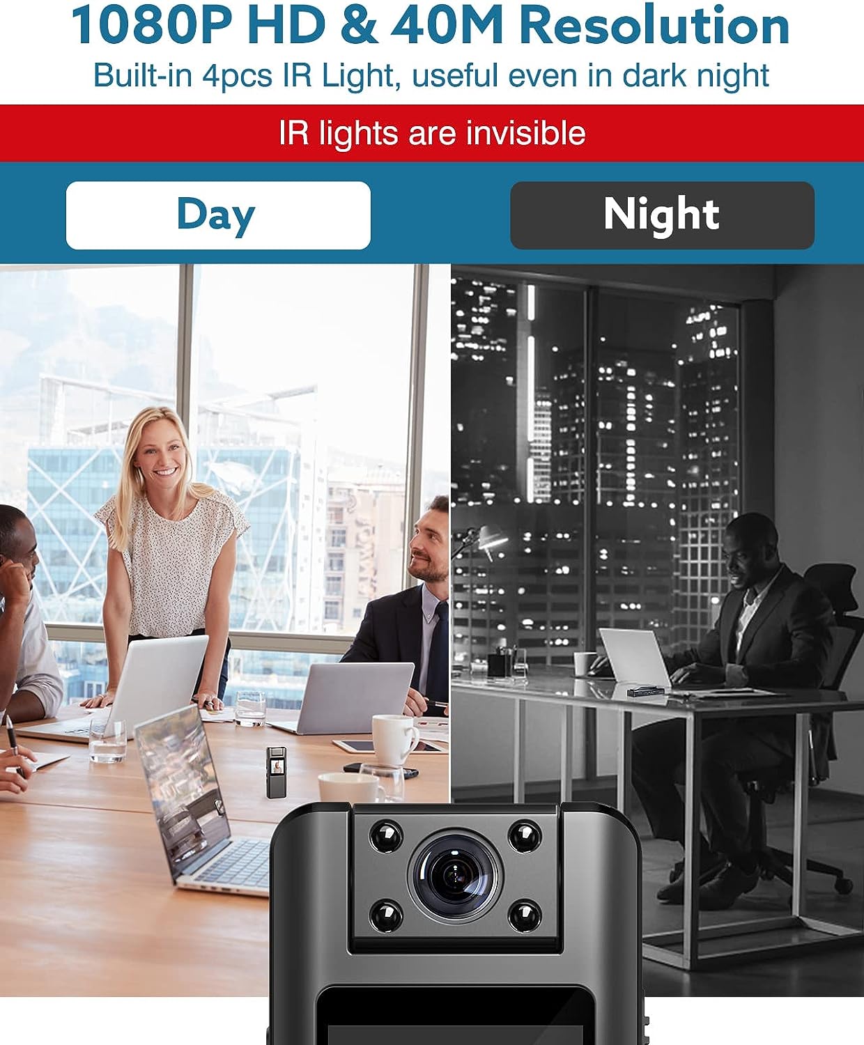 BOBLOV A22 กล้องจิ๋วติดตัว Body Camera กล้องติดตัว แบตเตอรี่ 2200mAh บันทึกต่อเนื่อง 10 ชั่วโมง เลนส์หมุนได้ 180 องศา 1080P / 30FPS