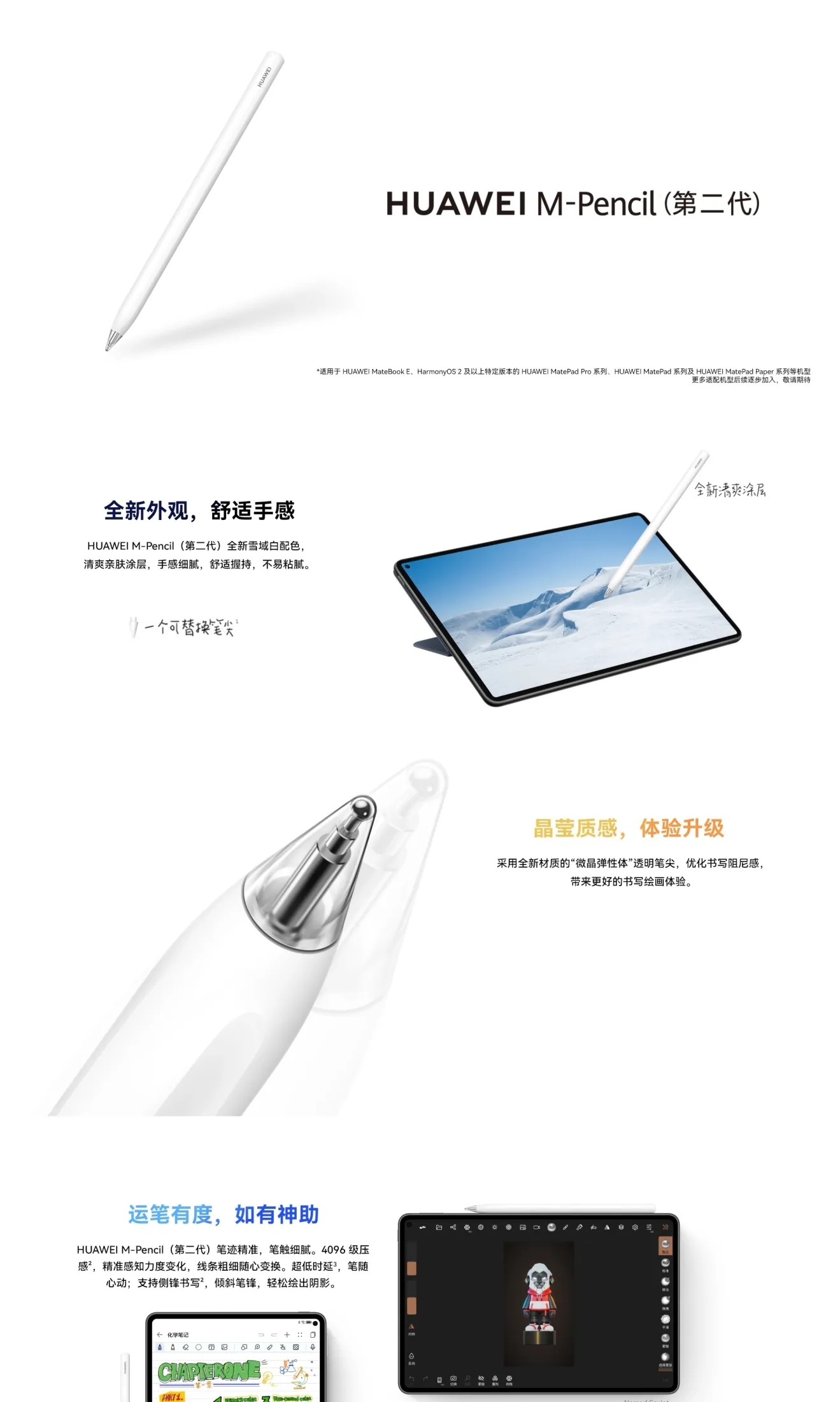 Huawei M-Pencil รุ่นที่ 2 CD54 สําหรับ HarmonyOS 2 ขึ้นไป Huawei
