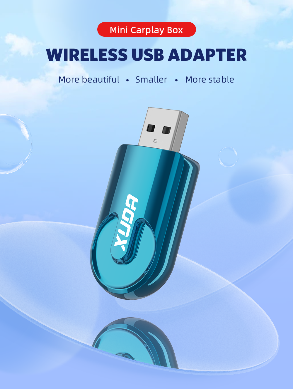Xda แบบมีสายกับไร้สาย Mini 2 in 1 AI Box Carplay 5G Wif & Bluetooth 5.0 ...
