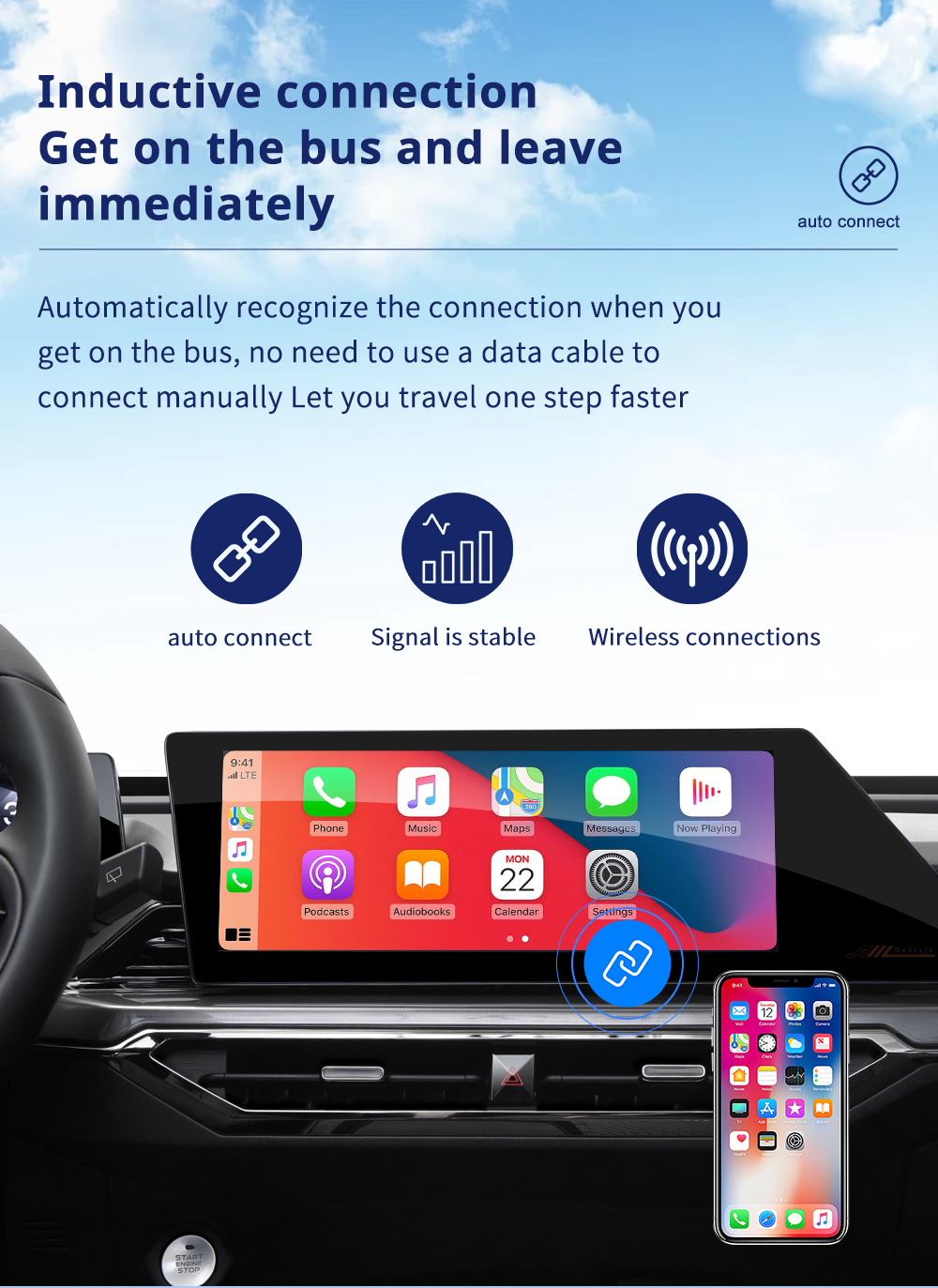 Xda แบบมีสายกับไร้สาย Mini 2 in 1 AI Box Carplay 5G Wif & Bluetooth 5.0 ...