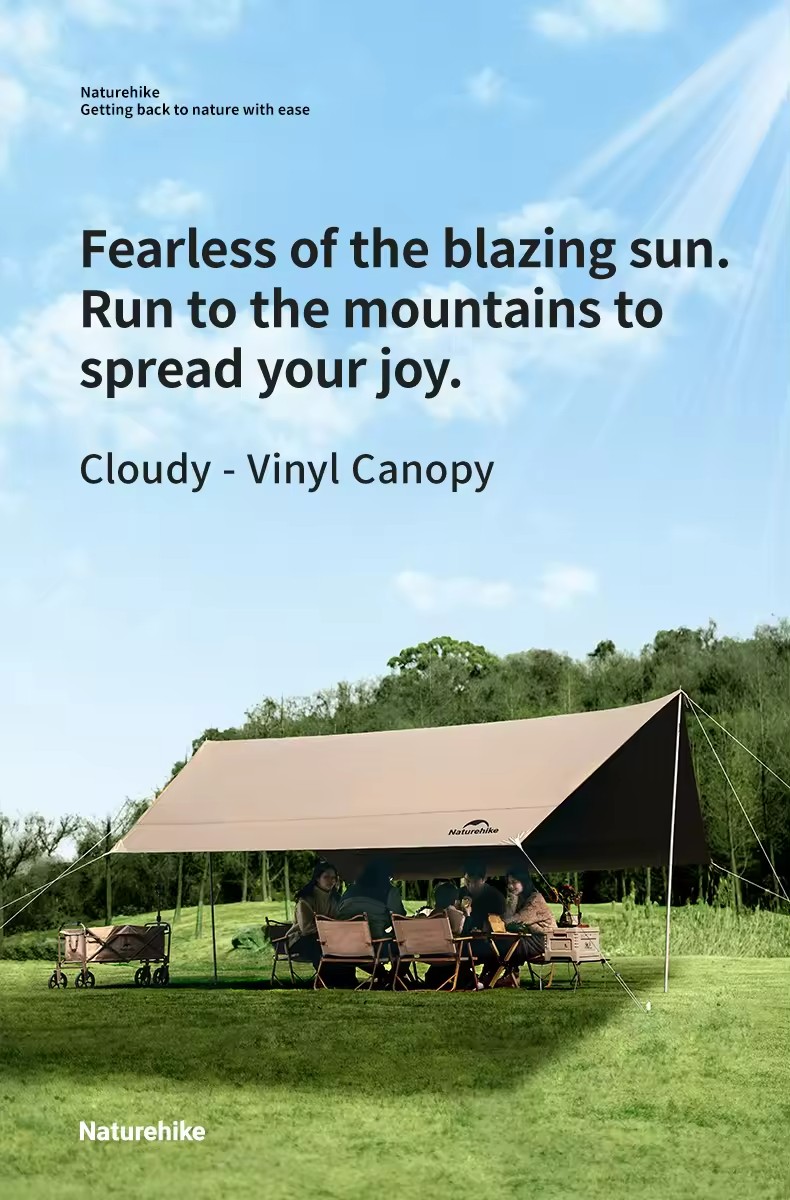 Naturehike อัลตราไวโอเลต Rain-proof สําหรับเต็นท์ชายหาดกลางแจ้งสําหรับ Camping Canopy Sun Shade Camping Canopy