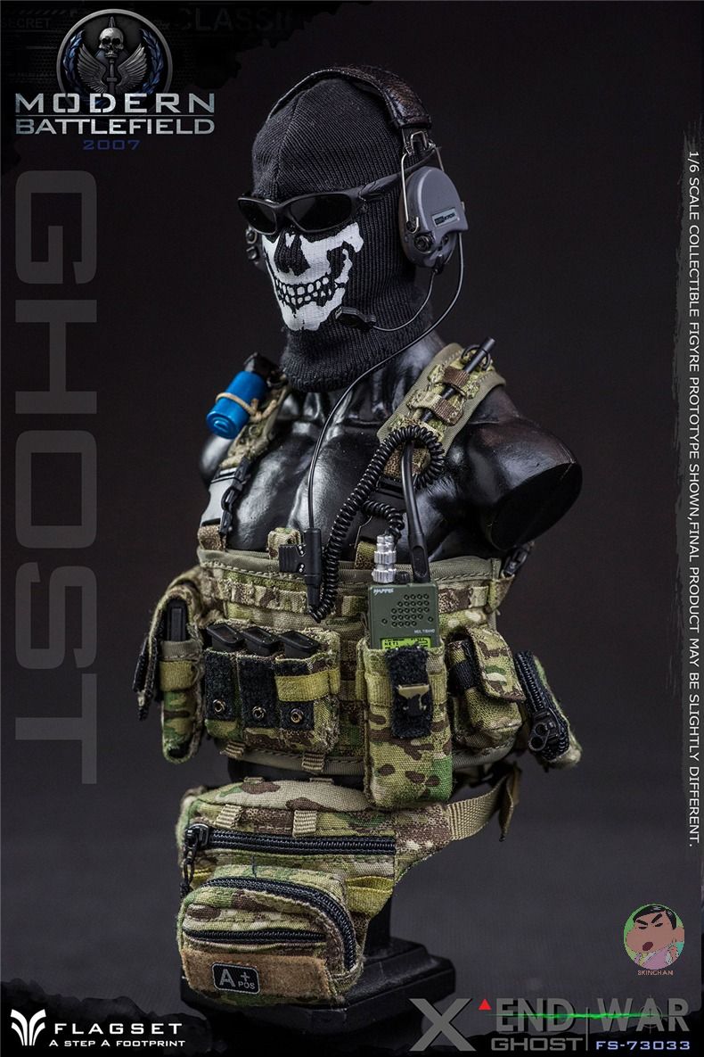 1/6Modern Battlrfield End War Ghost Zimo Flagset 1/6 73033 Modern