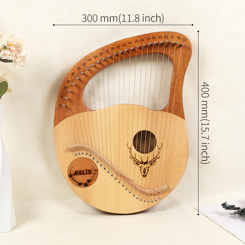 lyre 24-string beginner lyre 24-string harp lyre small portable musical ...