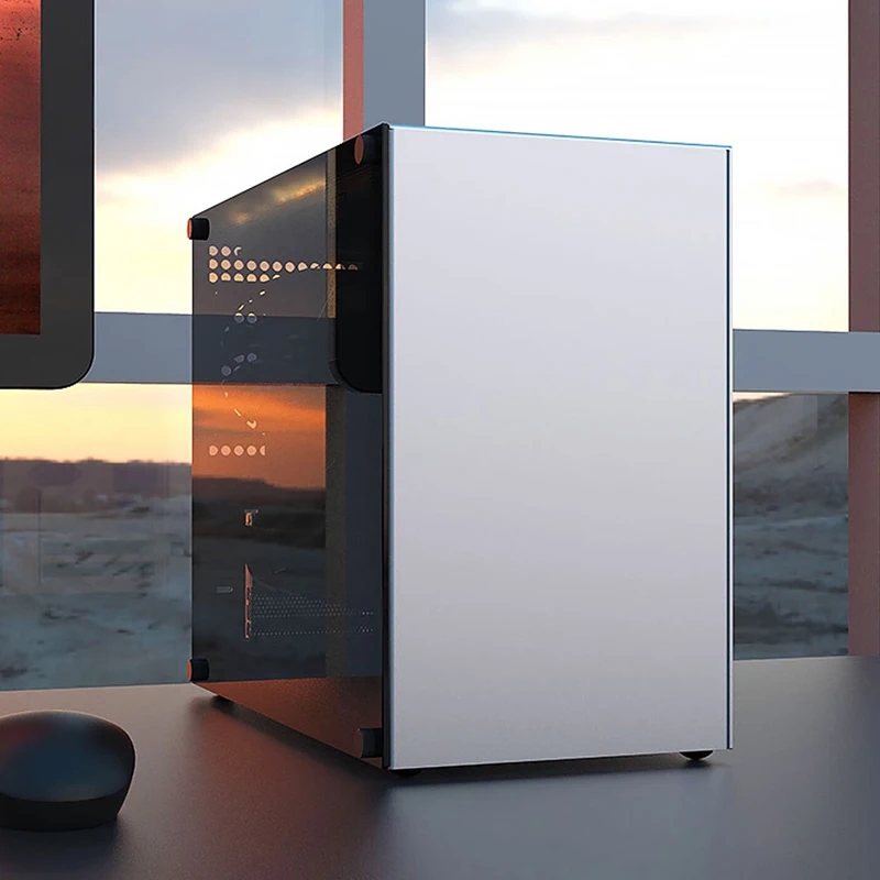 Zzaw C2P/C2 อลูมิเนียมทั้งหมด MATX กรณีด้านข้างกระจกนิรภัย ATX แหล่ง ...