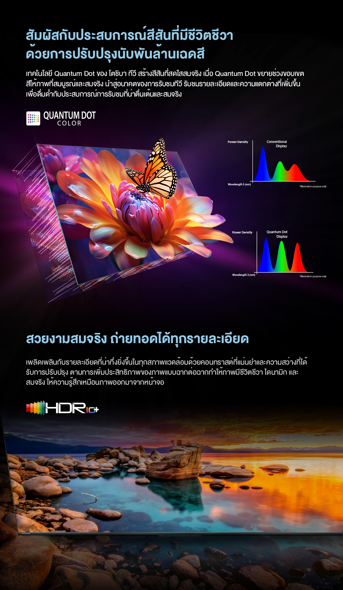 Toshiba TV รุ่น 75M550NP ทีวี ขนาด 75 นิ้ว 4K Ultra HD Quantum Dot Google TV HDR10+ Smart TV