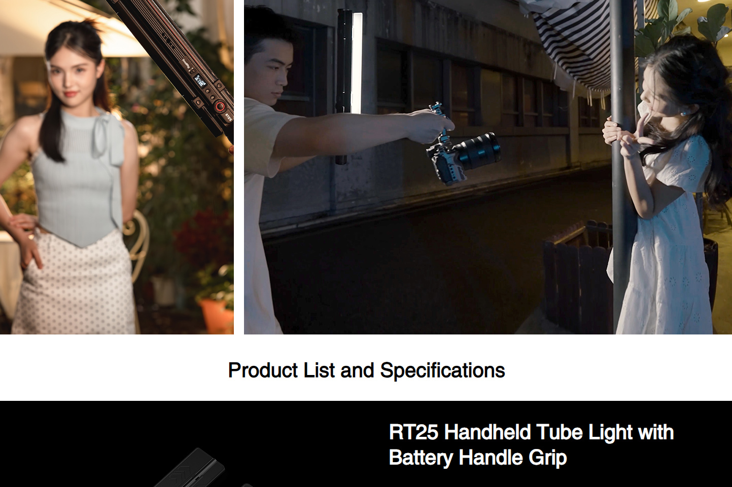 Smallrig RT25 Tube Light,First-Generation RGBWW Handheld Tube Light แบบ ...