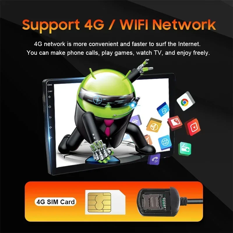 [8G+128G 360° Panoramic] Android 14 9/10 นิ้ว Android รถวิทยุสเตอริโอ ...