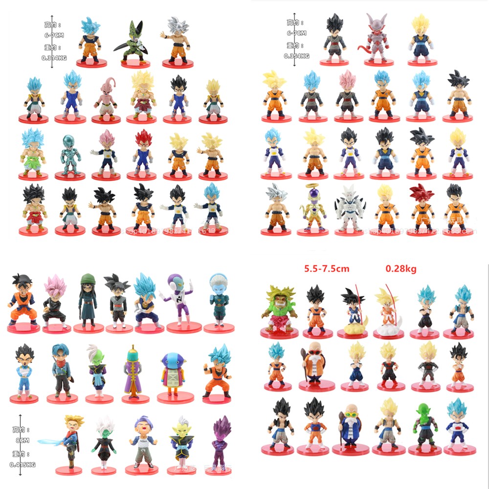 78 ชิ้น/ล็อต Dragon Ball Mini รูปขายส่ง 18 + 19 + 21 6-8 ซม.Figurines ...