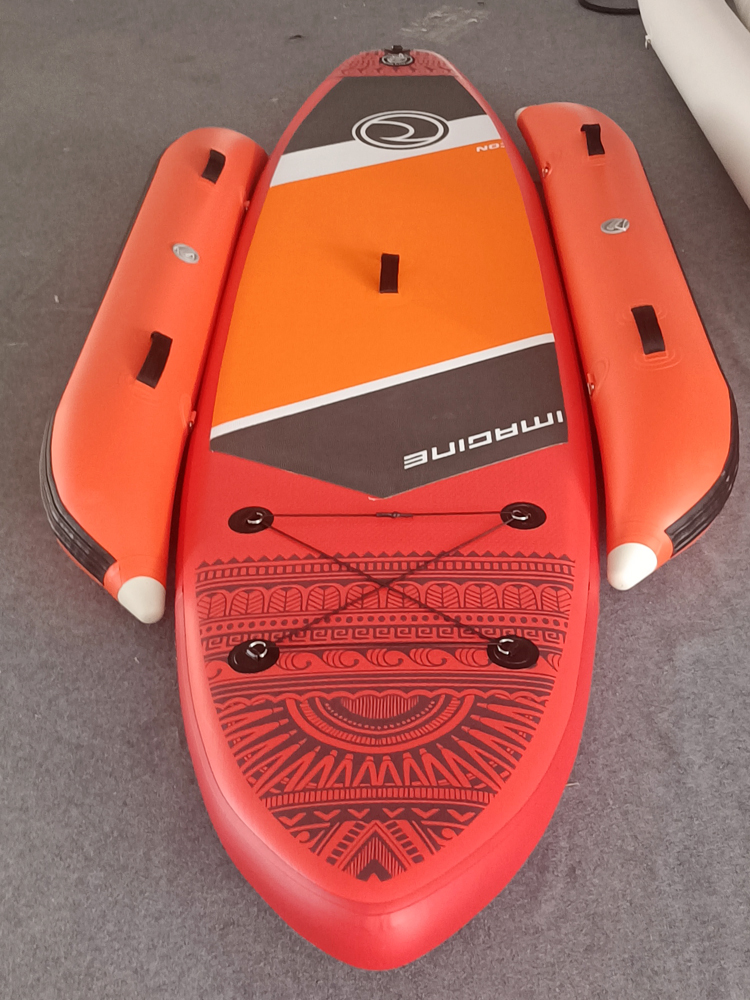 SUP paddle board anti-rollover pontoon กระดานโต้คลื่นพองสมดุлถุงลม ...