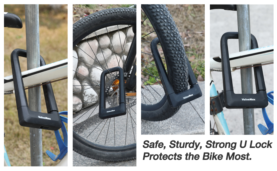 Valuemax Bike U Lock สีดํา/ส้ม กันขโมย Secure MTB Road Bike ล็อคล้อรถ ...