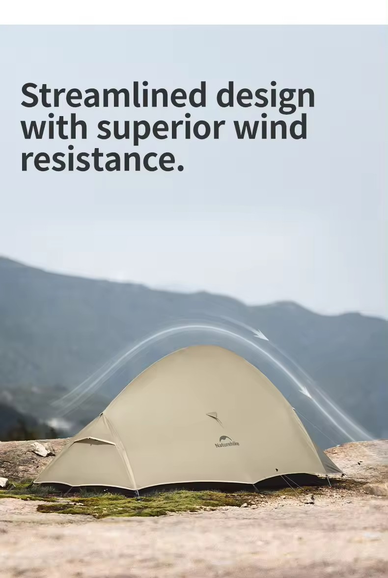 Naturehike Cloud up 1/2 Pro เต็นท์ Pro 20D ไนลอนกันน้ํา Ultralight Camping เต็นท์