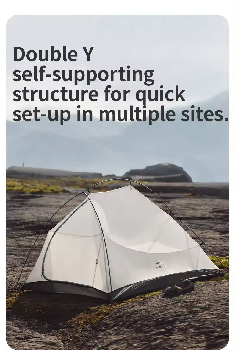 Naturehike Cloud up 1/2 Pro เต็นท์ Pro 20D ไนลอนกันน้ํา Ultralight Camping เต็นท์