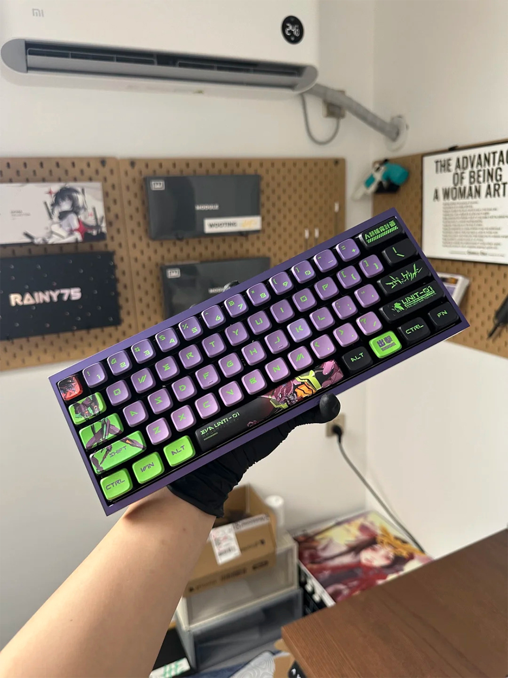 Pokemon Gengar Pudding Keycap โปรไฟล์ OEM PBT EVA Asuka Kuromi Frieren ...