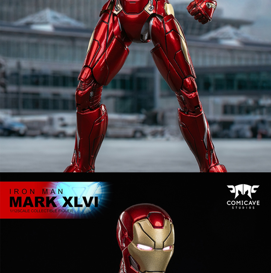 Comicave CS mk46 Iron Man รุ่นโลหะผสมโลหะ 1/12 Marvel Series ของแท้รูป ...
