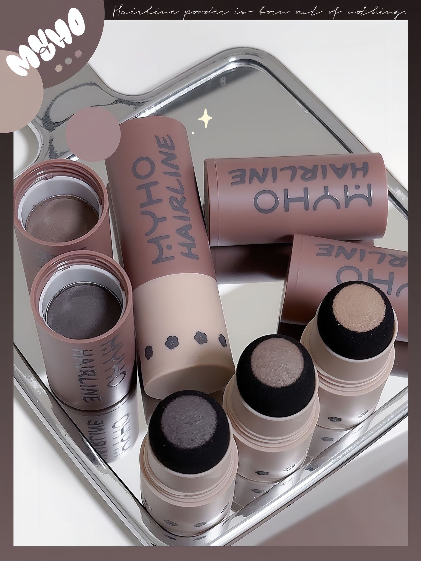 Myho กลางความยาว Hairline Powder บรรจุเติมเต็มตะเข็บผมการปรับเปลี่ยน ...