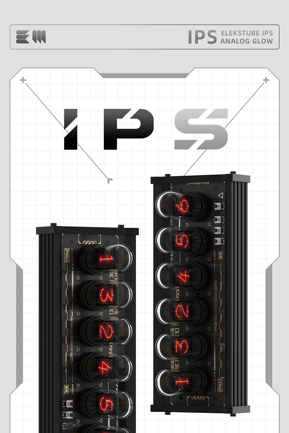 -LW- Em EleksMaker IPS นาฬิกาดิจิทัล RGB หน้าจอเรืองแสง IPS EM IPS ...