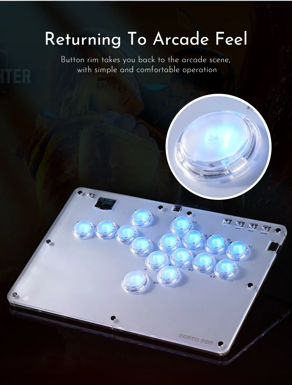 ⭐Haute42 R16 จอยสติ๊กอาเขต Hitbox Controller ปุ่มขอบ leverless อาเขต ...