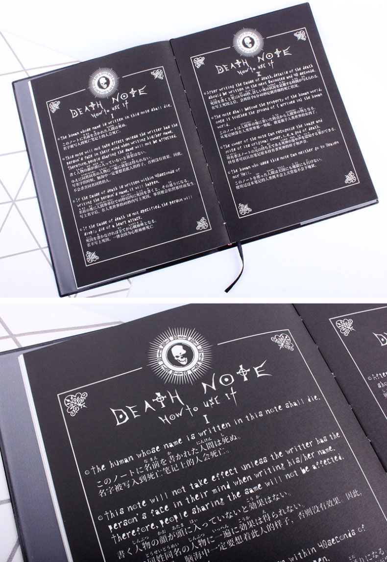 Anime Death Note Notebook Set Quill-Pen Leather Journal Collectable ...