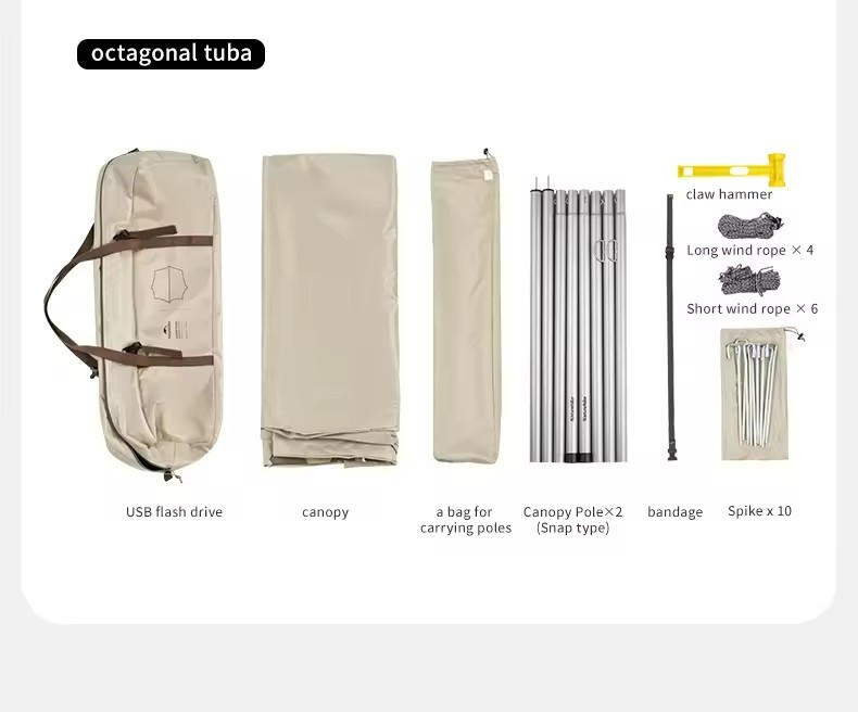 Naturehike Ti-vyl Oxford น้ําหนักเบา Sun Shade Camping เต็นท์ปิกนิก Canopy สําหรับเต็นท์ชายหาดกลางแจ้งสําหรับ Camping Canopy