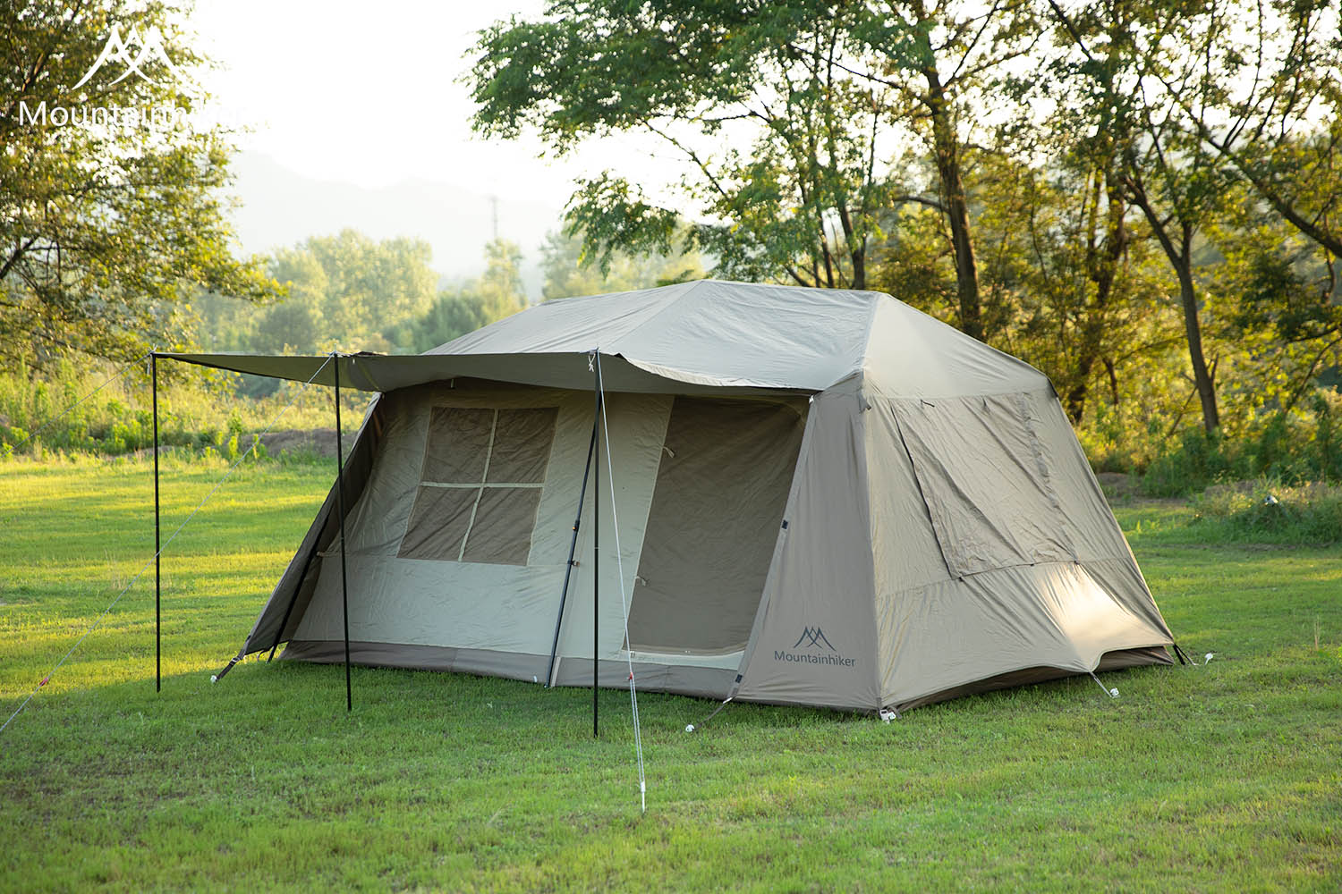 Mountainhiker   Village13 เต็นท์บ้านออโต้ 2ห้องนอน 1ห้องนั่งเล่น กางอัตโนมัติ กันน้ำกันแดด พร้อมส่ง⚡️