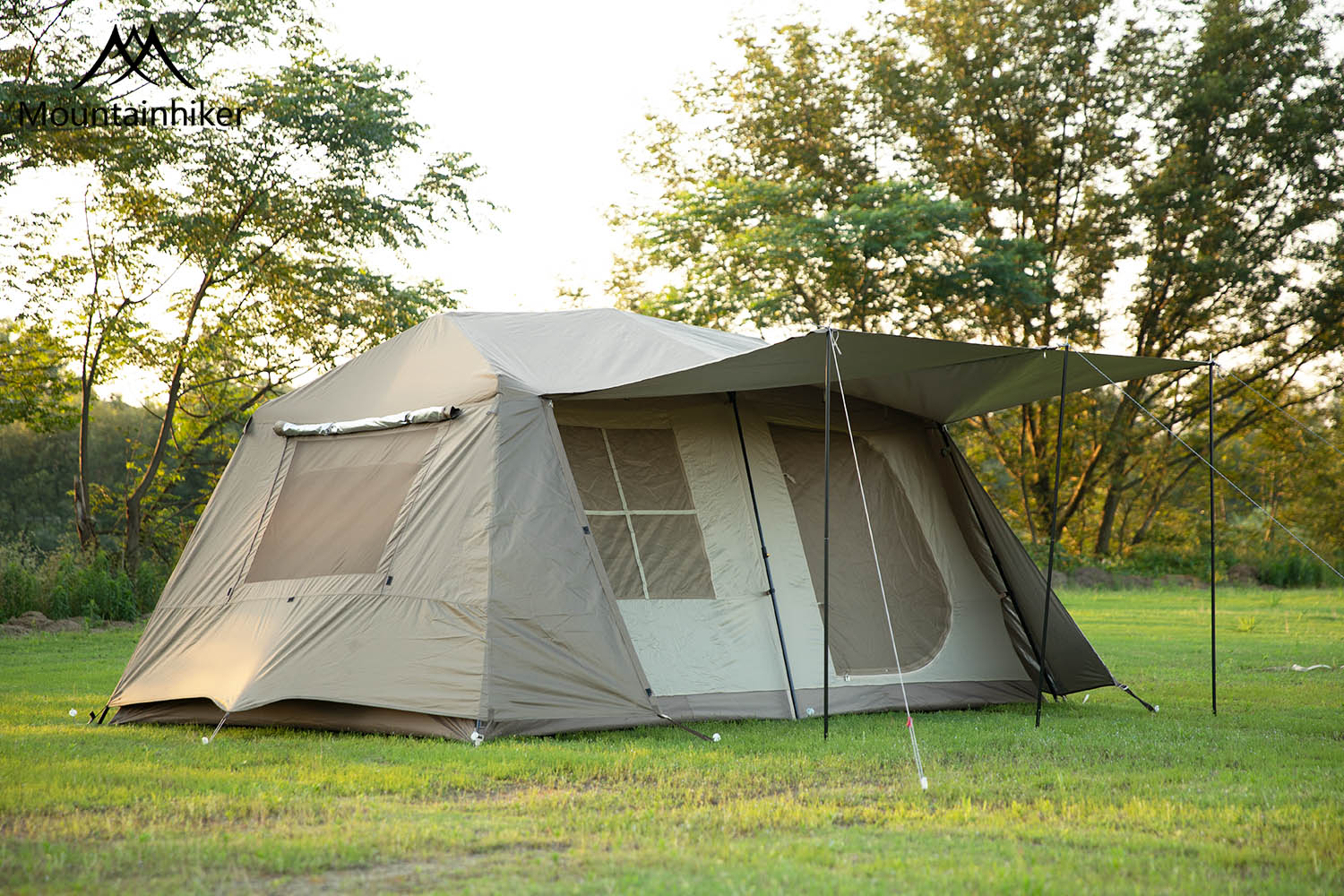 Mountainhiker   Village13 เต็นท์บ้านออโต้ 2ห้องนอน 1ห้องนั่งเล่น กางอัตโนมัติ กันน้ำกันแดด พร้อมส่ง⚡️