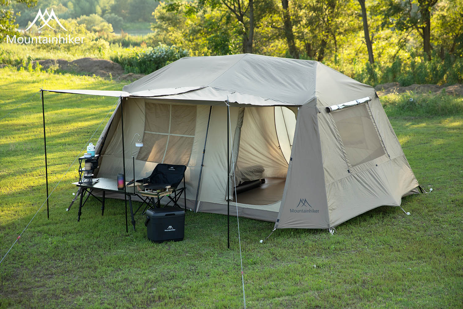 Mountainhiker   Village13 เต็นท์บ้านออโต้ 2ห้องนอน 1ห้องนั่งเล่น กางอัตโนมัติ กันน้ำกันแดด พร้อมส่ง⚡️