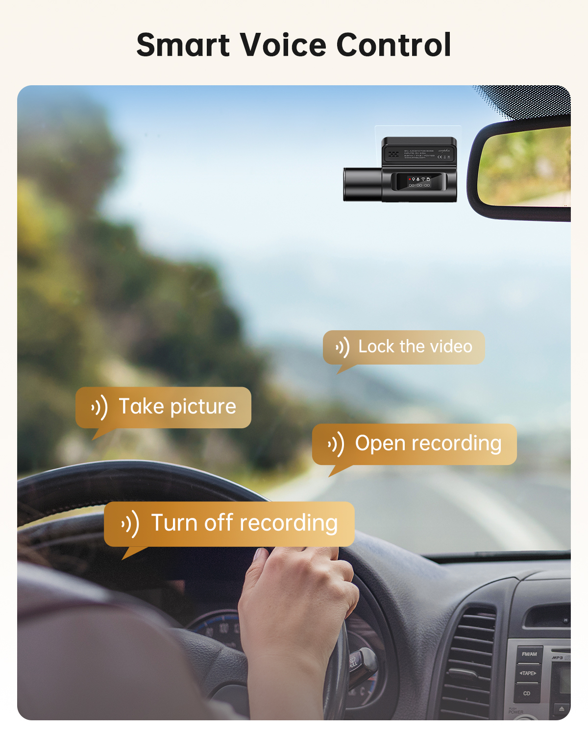 Arpha A12 2K Dashcam 2160P กล้องบันทึกวิดีโอการขับขี่ พร้อม GPS ควบคุม ...