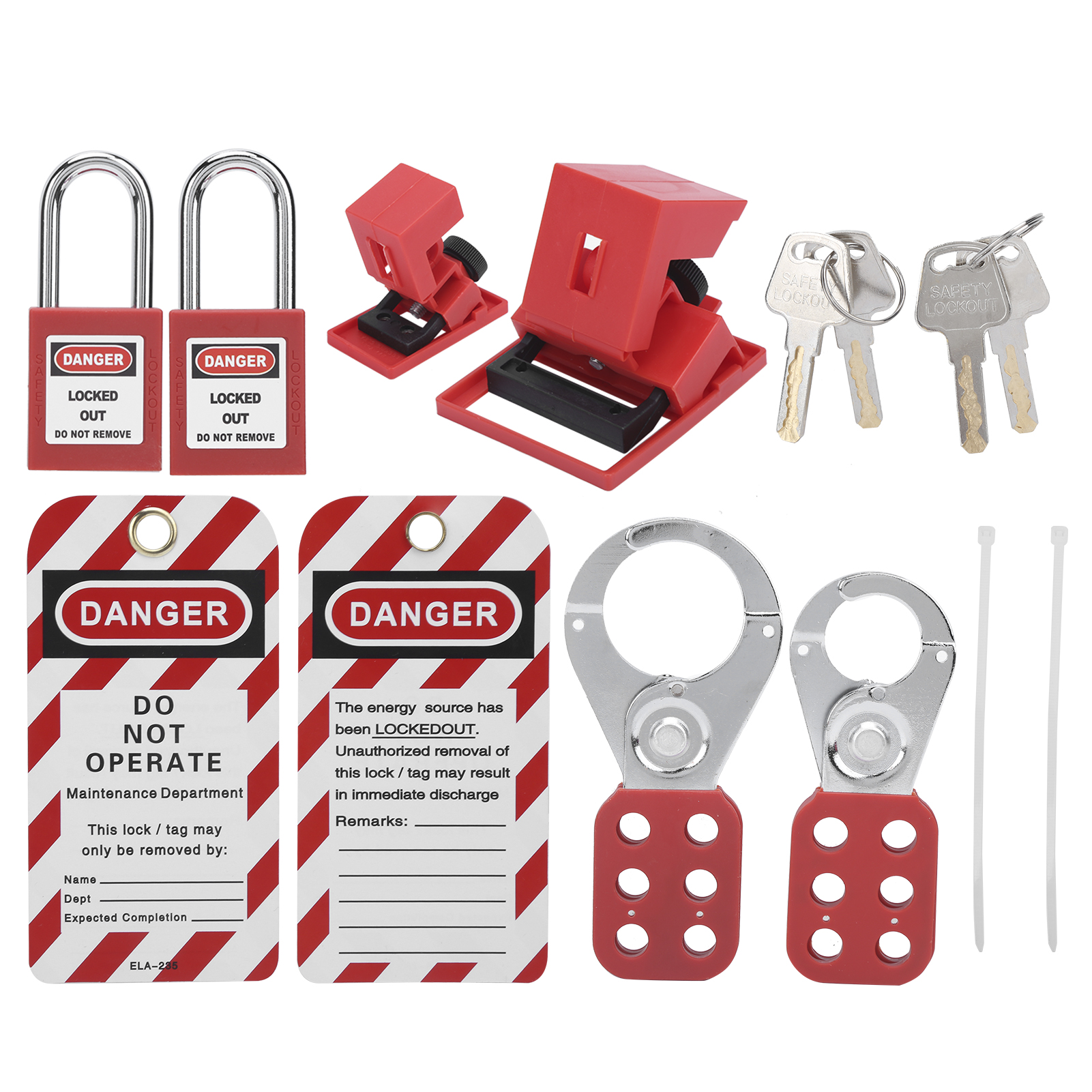 pluto326 Lockout Tagout Kit Multifunctional with Hasp Warning Tag ...