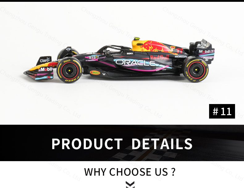 Bburago 1:43 2023 RB19 #1 #11 โมเดลรถยนต์จําลอง อัลลอยด์ Red Bull Miami ...