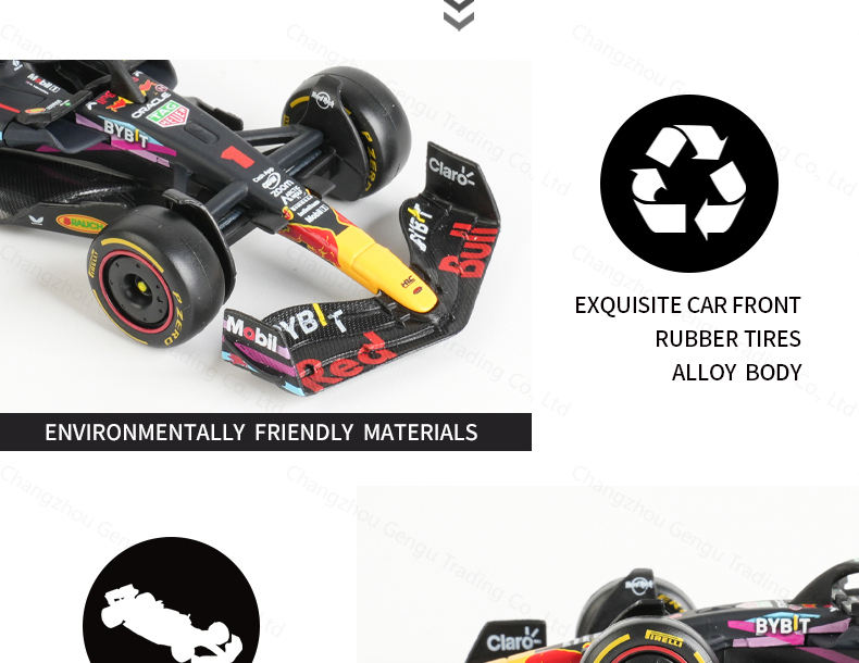 Bburago 1:43 2023 RB19 #1 #11 โมเดลรถยนต์จําลอง อัลลอยด์ Red Bull Miami ...