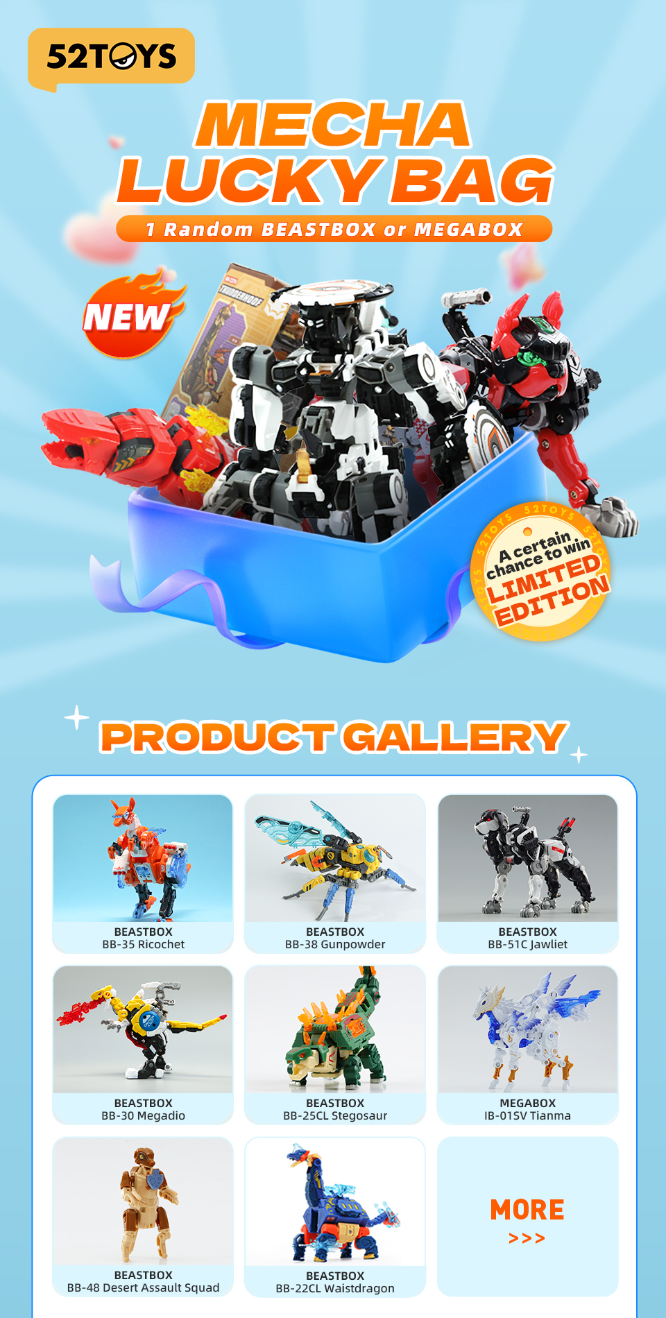 52TOYS Mecha Lucky Bag-1 Random BEASTBOX or MEGABOX | Shopee Thailand