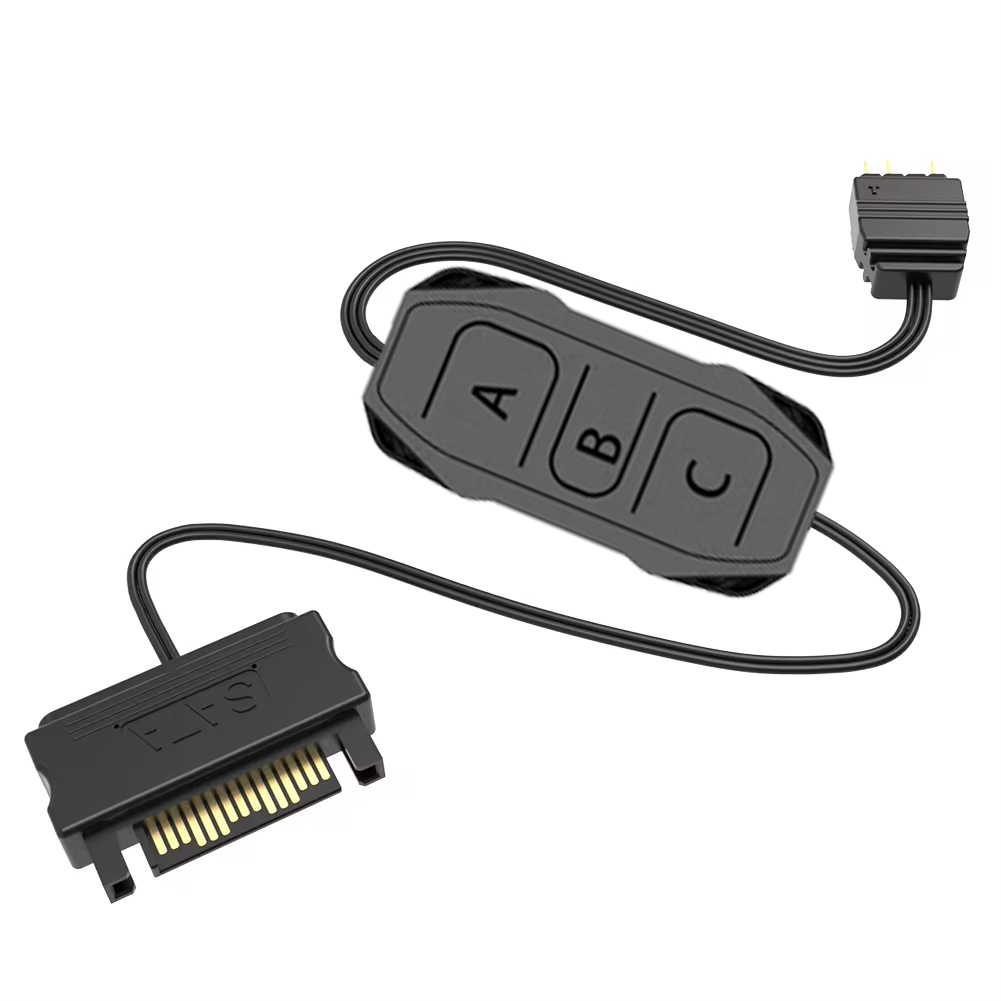 Sata ถึง 5V 3-Pin ARGB Controller Cable แหล่งจ่ายไฟ SATA ARGB Mini ...