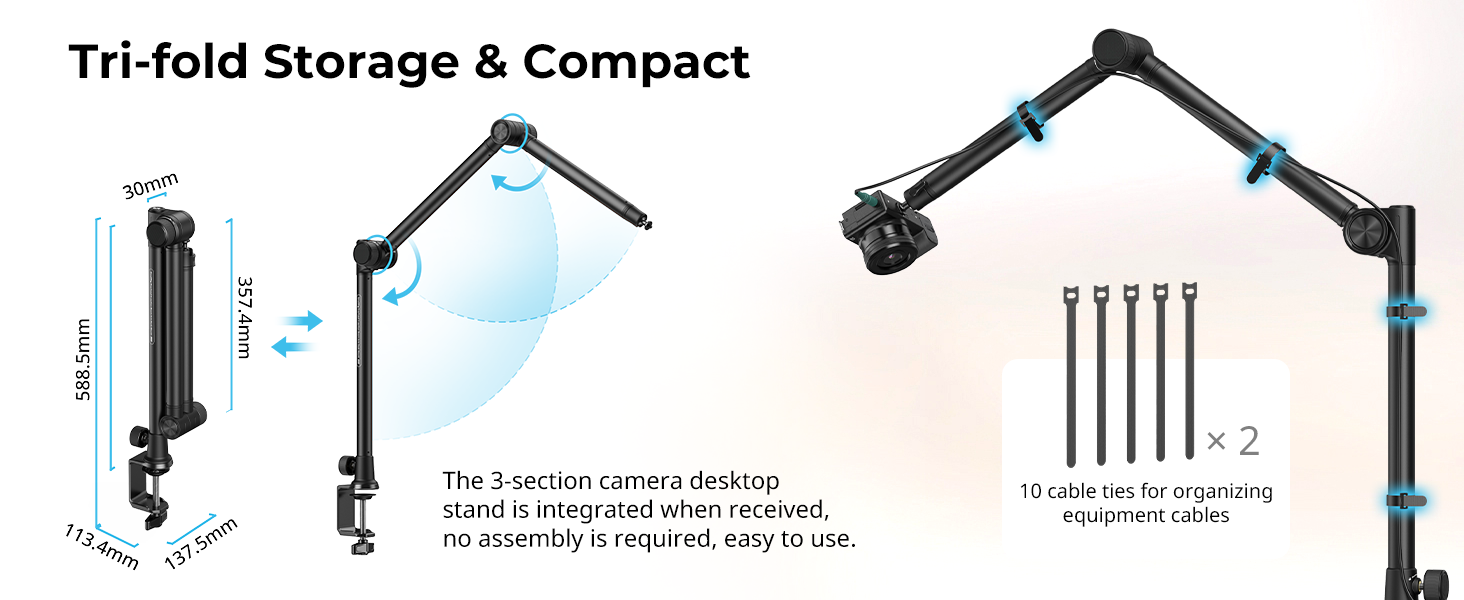 Smallrig Overhead 3 ส่วน Boom Arm Desk Mount 4324 | Shopee Thailand
