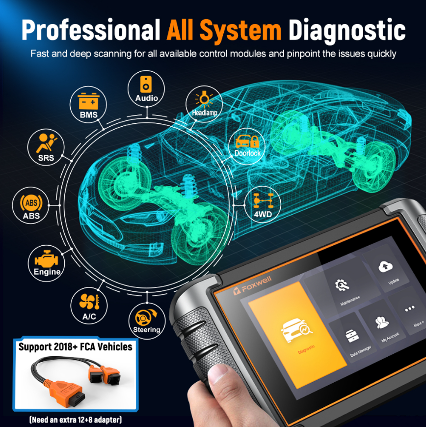（Thai spot goods）Foxwell NT809 OBD2 Automotive Scanner Professional ...