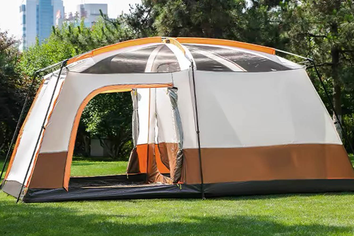 Mountainhiker เต็นท์ครอบครัว Mountpeak เต็นท์ขนาดใหญ่ สนามแคมป์ปิ้ง 2ห้องนอน2โถง จุได้ 10-12 คน