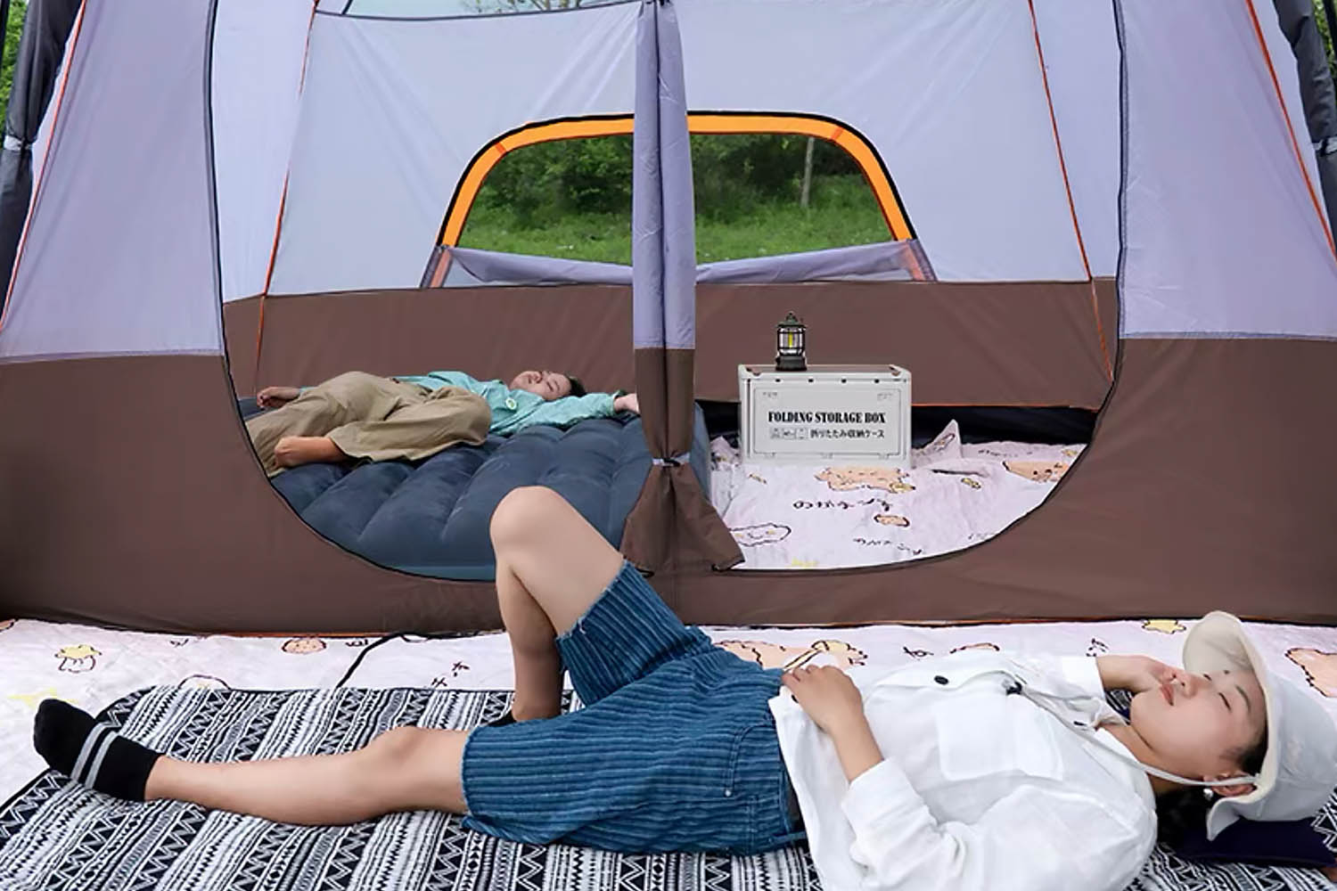 Mountainhiker เต็นท์ครอบครัว Mountpeak เต็นท์ขนาดใหญ่ สนามแคมป์ปิ้ง 2ห้องนอน2โถง จุได้ 10-12 คน