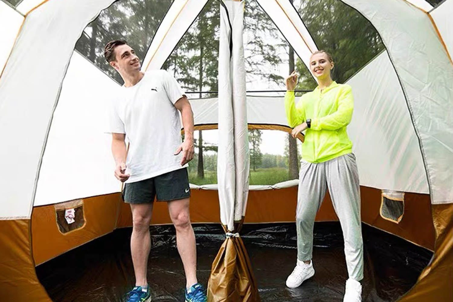 Mountainhiker เต็นท์ครอบครัว Mountpeak เต็นท์ขนาดใหญ่ สนามแคมป์ปิ้ง 2ห้องนอน2โถง จุได้ 10-12 คน