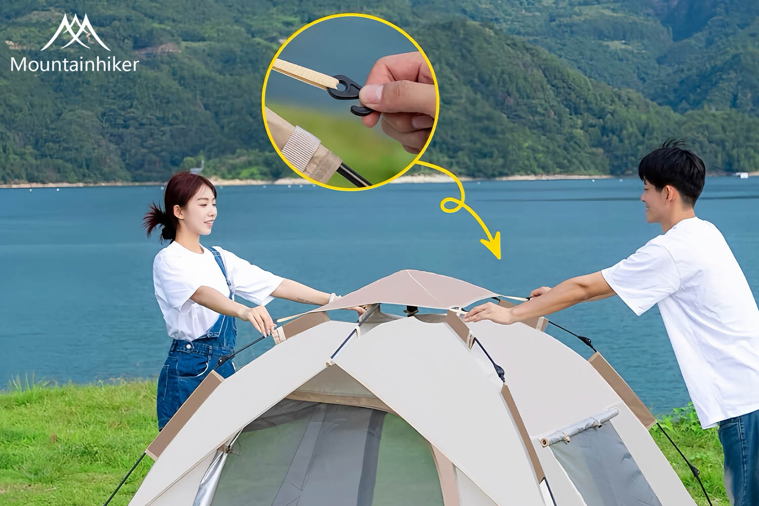 Mountainhiker เต้นท์แคมปิ้ง เต้นท์ นอน 3 - 4 คน คน เต็นท์สนาม เต็นท์เดินป่า เต็นท์นอน