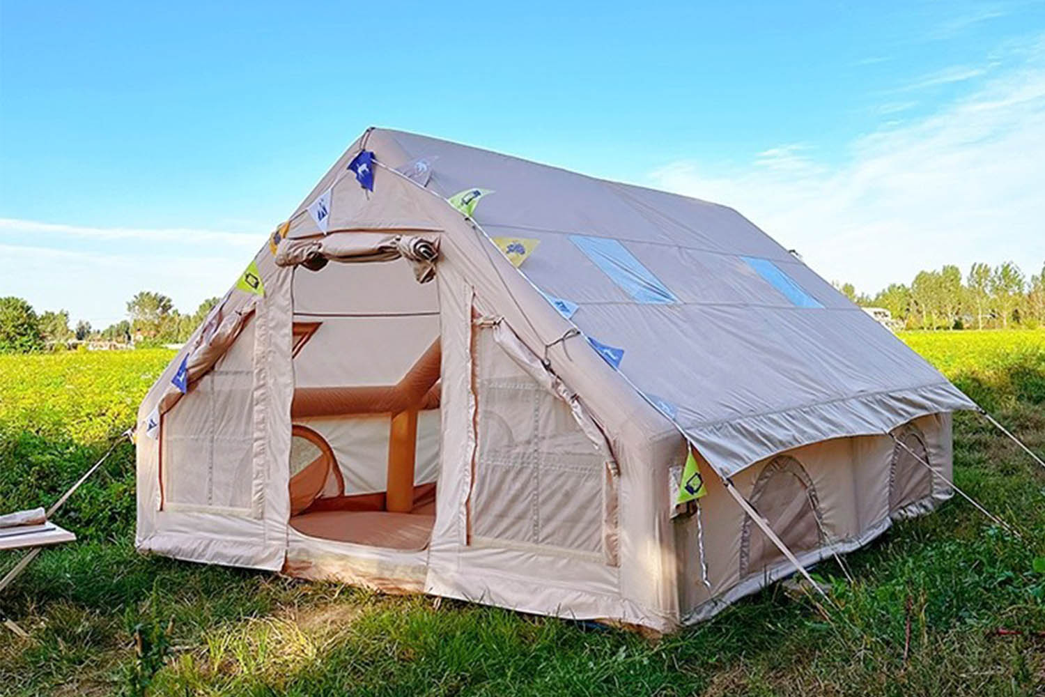 Mountainhiker เต็นท์เป่าลม เต็นท์แคมปิ้ง 12.6 ตร ม 5-12 คน กันแดด UPF50+ กันฝน PU3000+ สนามนอน