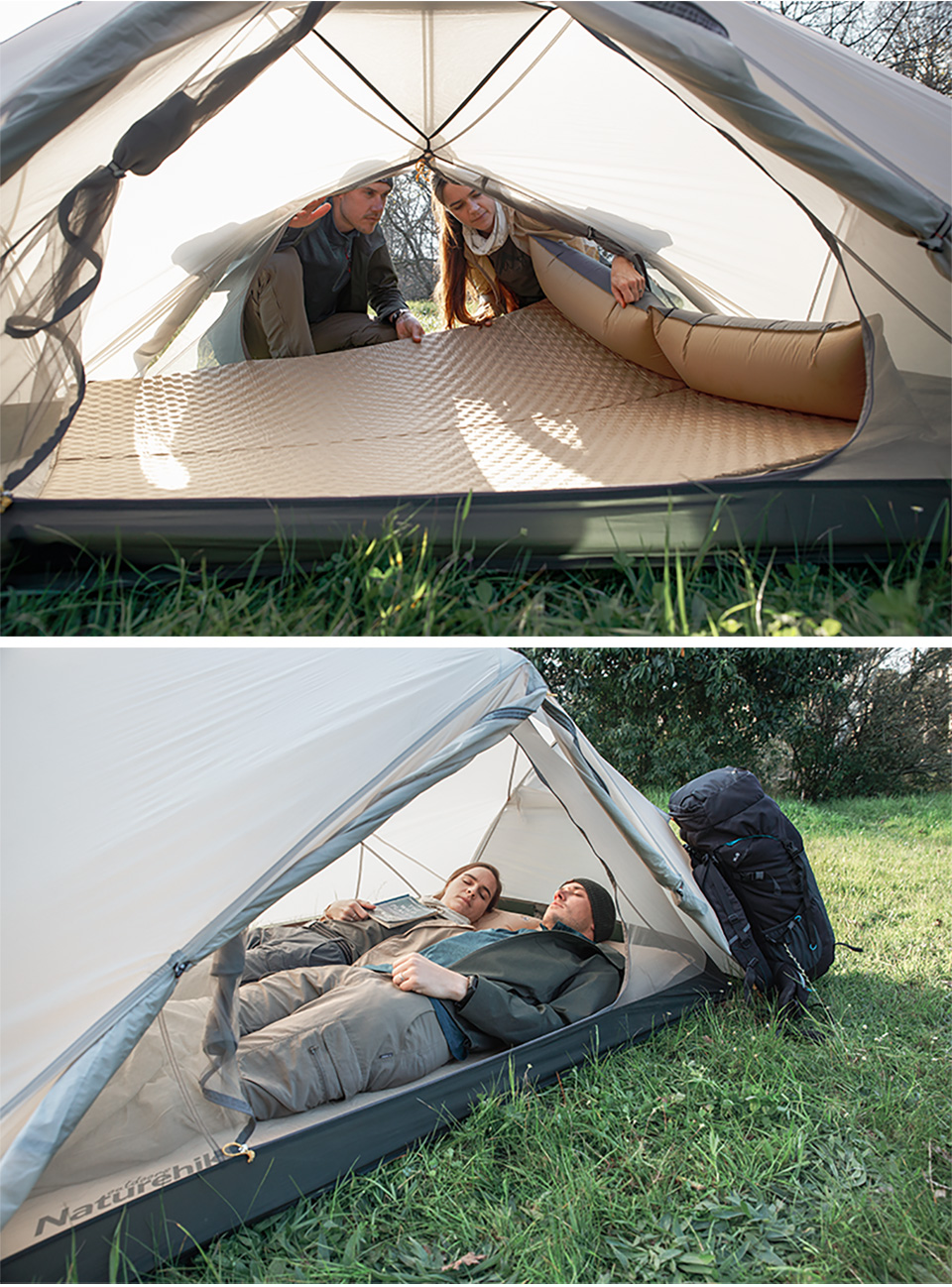 Naturehike Inflatting Camp Mat Inflatable Sleeping Pad Air ฟองน้ําเบาะ ...