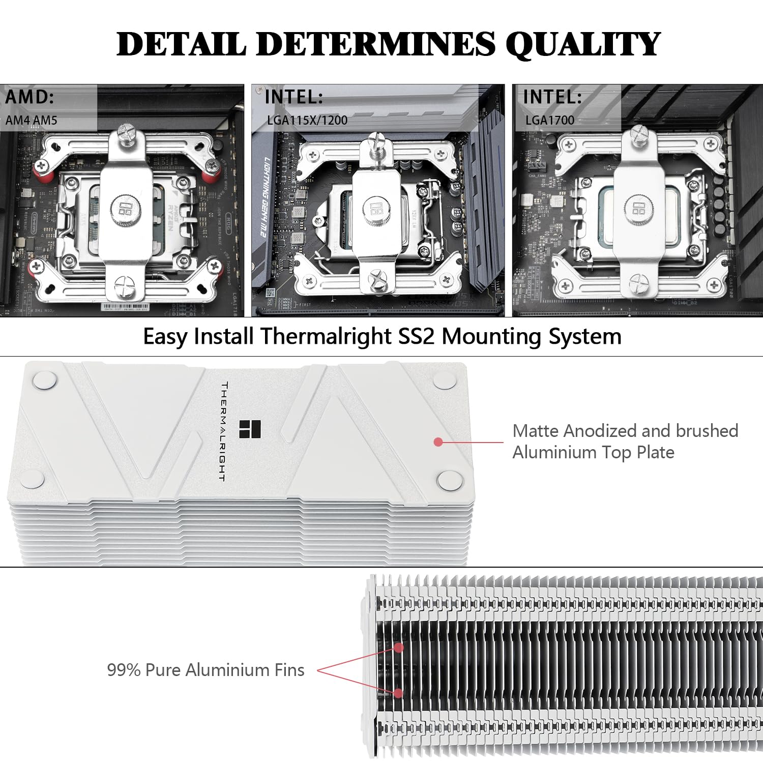 Thermalright AS120 EVO สีดํา CPU Air Cooler 4 ท่อความร้อน 120 มม.PWM ...
