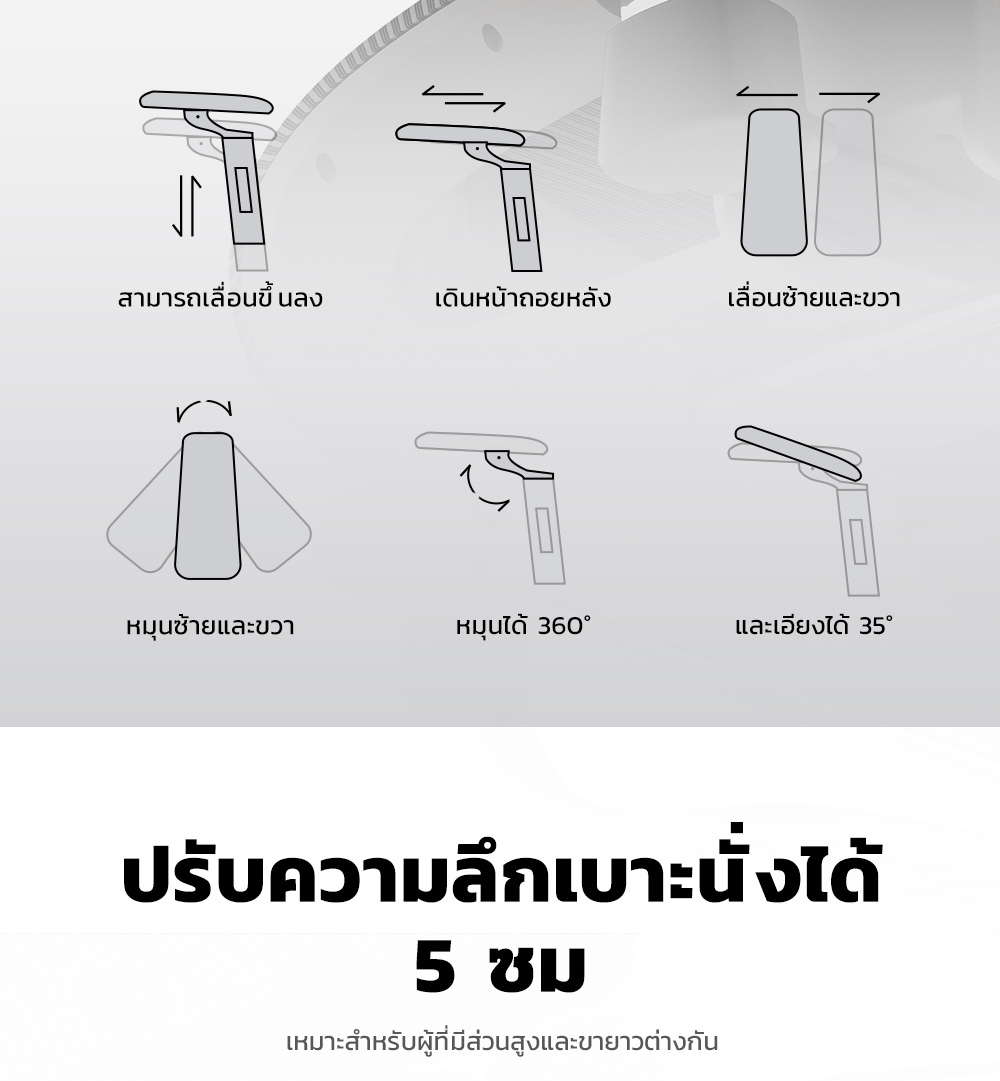 MUSSO รุ่น H80 PRO เก้าอี้สีเทา เก้าอี้สีดำ เก้าอี้สำนักงานตามหลักสรีรศาสตร์ 6D เก้าอี้เบาะ นุ่ม ที่เท้าแขน พนักพิงศีรษะปรับได้ ONE-YEAR WARRANTY