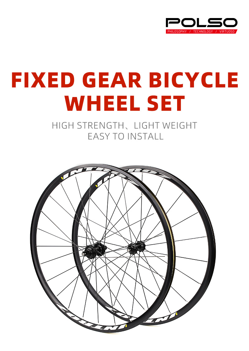 Intro7 Tech Fixie Wheelset 700C แบริ่งปิดผนึก ล้อ 20-24H น้ําหนักเบา ...