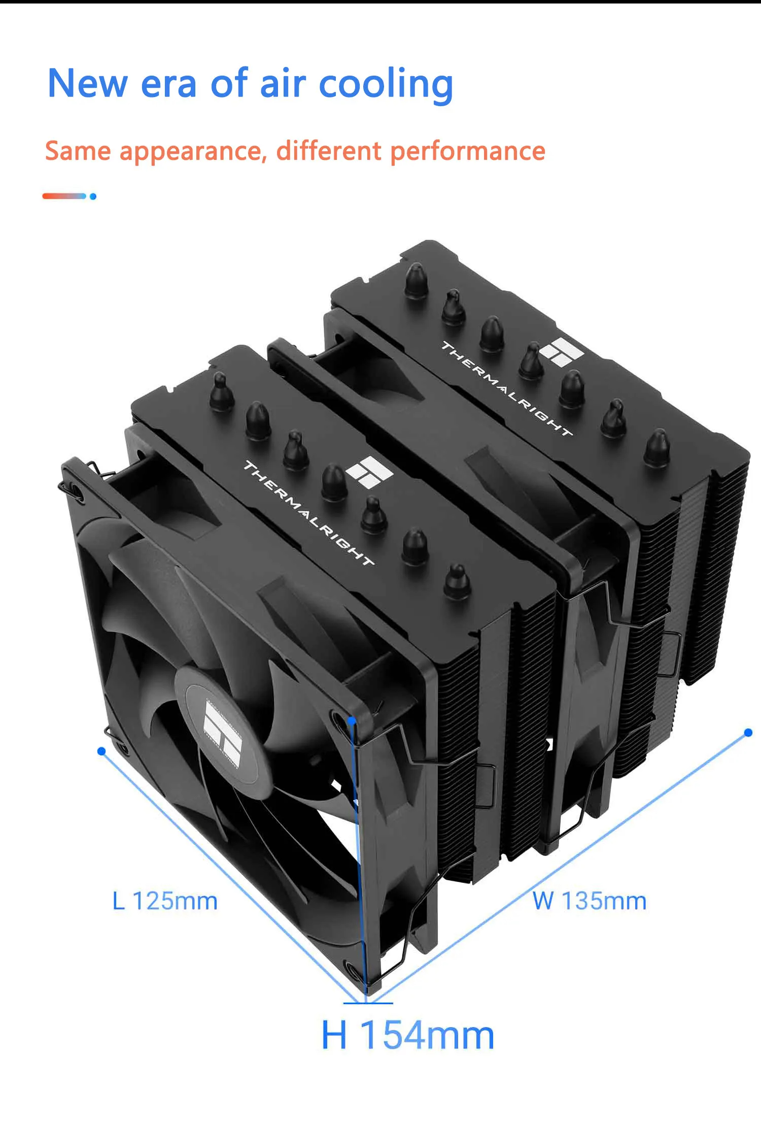 Thermalright PS120 SE สีดําหม้อน้ํา CPU Dual tower Cooler 76 มม.ท่อความ ...