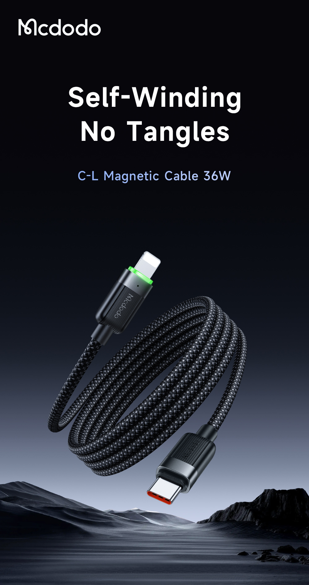 Cavo IPhone Cavo USB McDodo Intrecciato Nylon Per IPhone - Ricarica E Sincronizzazione Dati, 6 Piedi Cavo Intrecciato Lightning - Foto 2