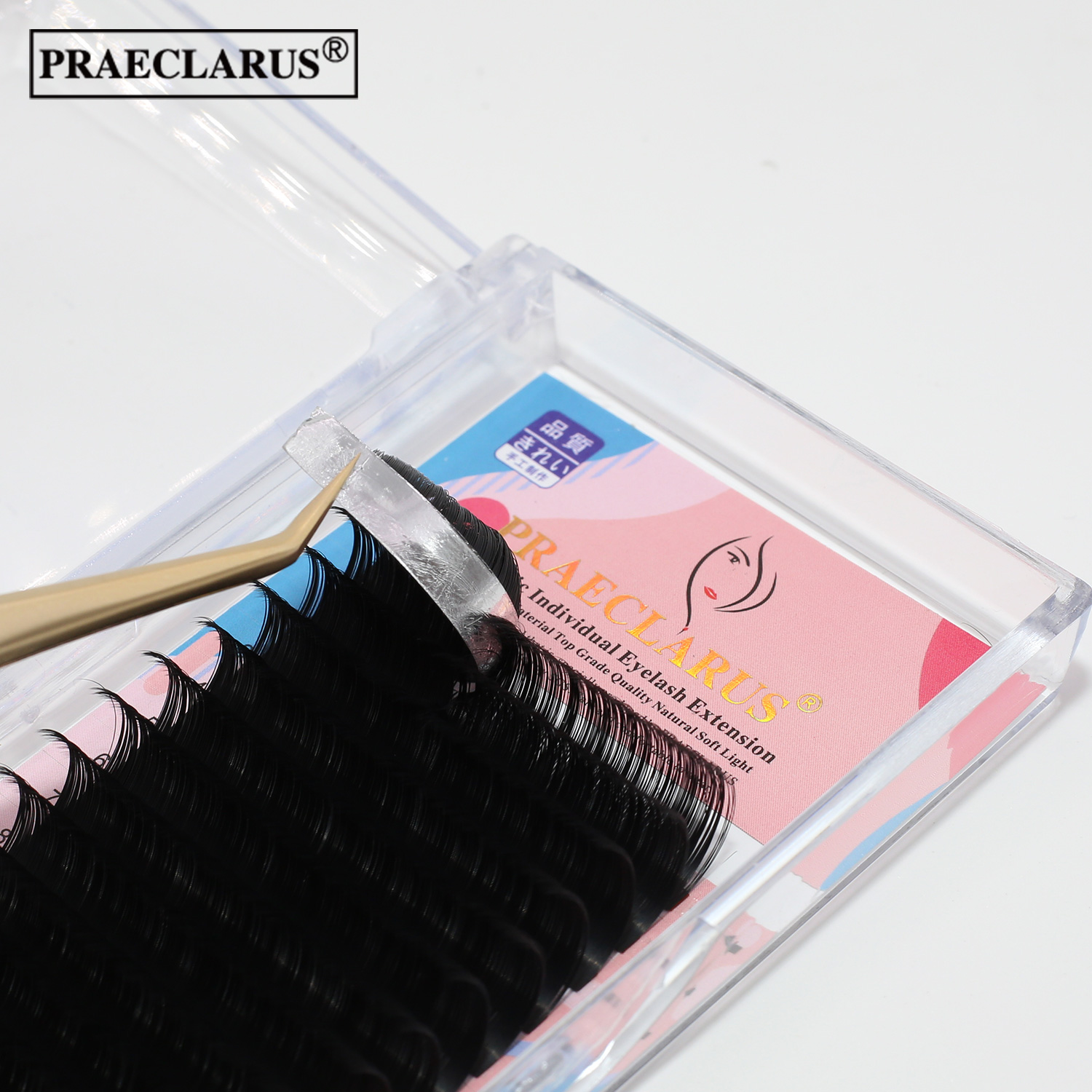Praeclarus Classic Individual Round Eyelash ความหนา 0.05 มม.,0.07 มม. ...